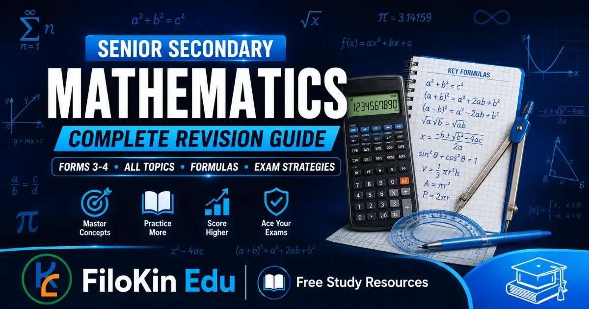 Senior Secondary Mathematics Complete Revision Guide: Forms 3-4 Topics & Exam Strategies (2026)