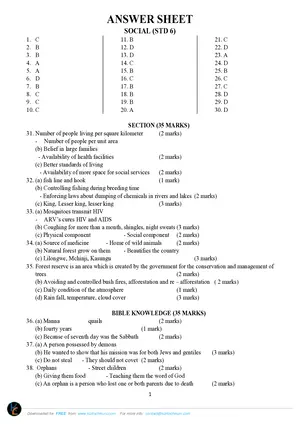 2024 Chimutu Standard 6 Term 2 Social and BK Past Paper with Answers - Preview