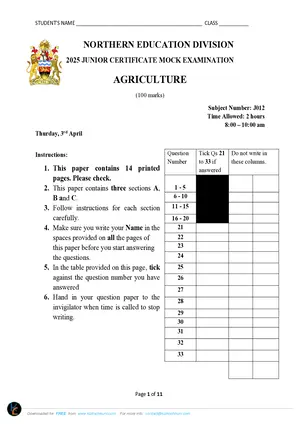 2025 NED JCE Agriculture Mock - Preview