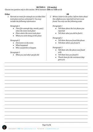 2025 Standard 7 Zolozolo Term 2 English Past Paper - Preview