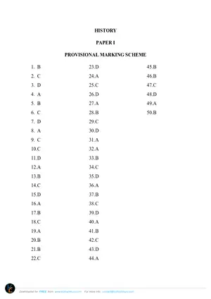 2026 CWED MSCE History Paper I Mock with Answers - Preview