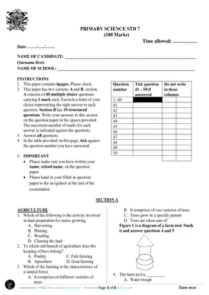 2026 Standard 7 Term 2 Primary Science - Preview