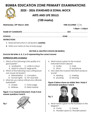2026 Bumba Zone Arts and Life Skills Mock - Preview