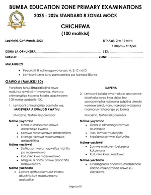 2026 Bumba Zone Mock Chichewa - Preview