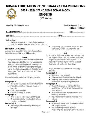 2026 Bumba Zone Mock English 2026 - Preview