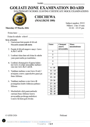 2026 GOLIATI ZONE Chichewa Mock - Preview