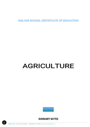 Agriculture Book 3 Study Notes - Preview
