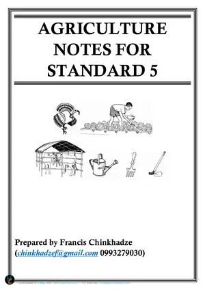 Agriculture Notes for Standard 5 by Francis Chinkhadze - Preview