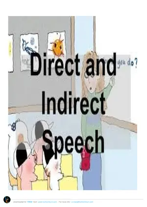 Direct and Indirect Speech - Preview