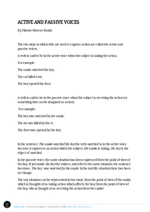 English Active and Passive Voices - Preview
