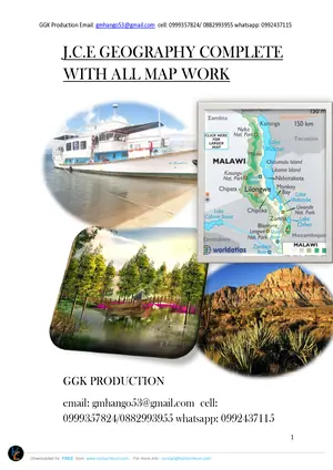 Form 1-2 Geography JCE Complete Notes by G Mhango - Preview