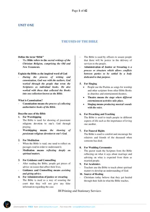 Form 3 Bible Knowledge Isaiah by JH - Preview
