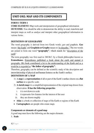 Geography Form 1 Notes by Luqoto - Preview