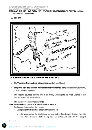 History Pamphlet Compiled by Benjamin Simplex Samson Luqoto - Preview