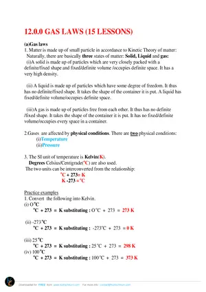 KCSE Form 3 Chemistry Notes - Preview