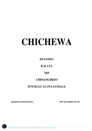 Kulemba Kalata Ndi Chimangirizo M'Sukulu Za Pulayimale by Masese Banda - Preview