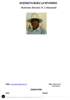 Kuzukuta Buku La Nthondo Wolemba Bernard.N.C Mawanda - Preview