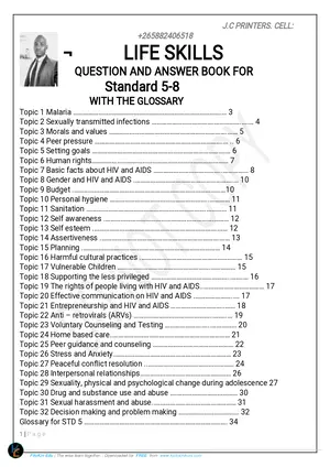 Life Skills for Standard 5-8 Questions and Answers by J.C - Preview