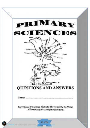 MANEB Primary Sciences Questions with Their Answers: A Compilation by D Mtaya - Preview