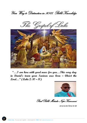 MSCE Bible Knowledge St Luke Pamphlets by Kamwani - Preview