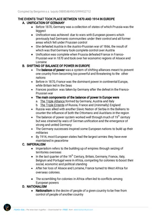 MSCE Form 4 History Notes by Blessings Luqoto - Preview