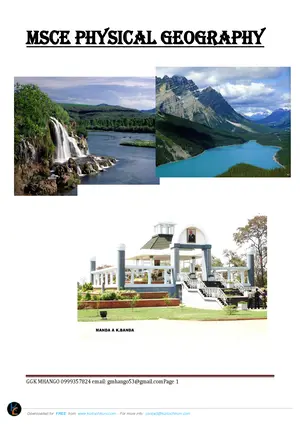 MSCE Physical Geography by GGK Mhango - Preview