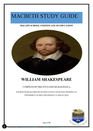 Macbeth Study Guide - Preview