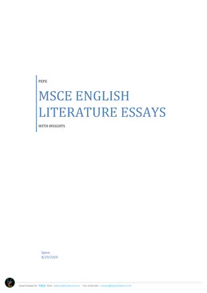Macbeth and The Pearl Essays - Preview
