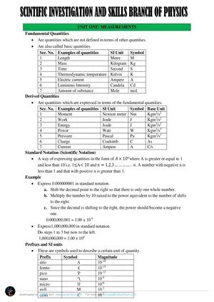 Physics Form 3 Pamphlet Based on New Syllabus - Preview