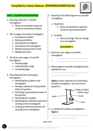 Science & Technology Notes for Standard 6 by Chance Msukwa - Preview