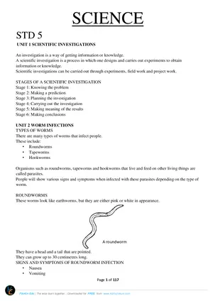 Science and Technology Standard 5-8 Notes - Preview