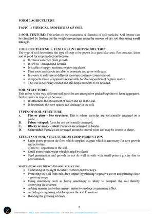 Secondary School Agriculture Book 3 Pamphlet - Preview