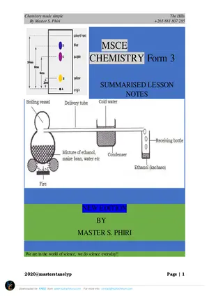 Secondary School Chemistry Book 3 Lesson Notes by Master Phiri - Preview