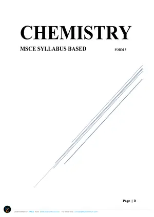 Secondary School Chemistry Form 3 Notes by Unknown - Preview