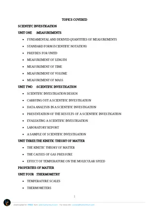 Senior Secondary Physics Notes for Form 3 - Preview