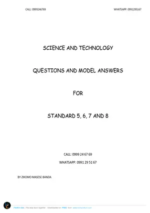Standard 5-8 Science and Technology Questions and Answers - Preview