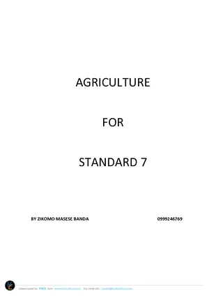 Standard 7 Agriculture Notes by Masese - Preview