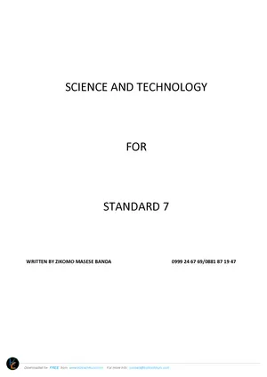 Standard 7 Science and Technology Notes by Masese - Preview