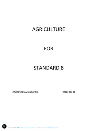 Standard 8 Agriculture Notes by Masese - Preview
