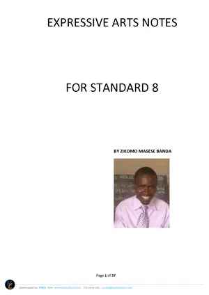 Standard 8 Expressive Arts Notes by Masese - Preview