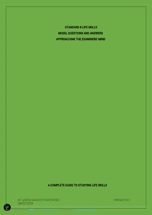 Standard 8 Life Skills Notes by Kanyerere - Preview