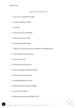 Standard 8 Life Skills Notes by Unknown Author - Preview