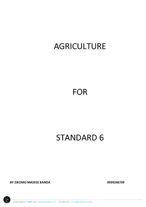 Standard 6 Agriculture Study Notes by Masese - Preview