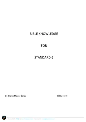Standard 6 Bible Knowledge Study Notes by Masese - Preview
