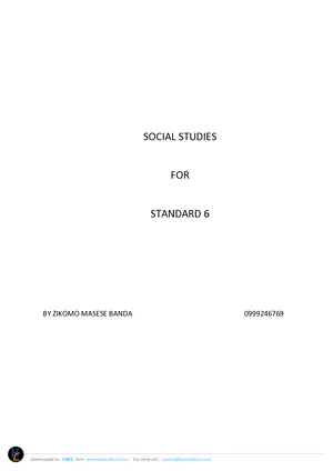 Standard 6 Social and Environmental Sciences Study Notes by Masese - Preview
