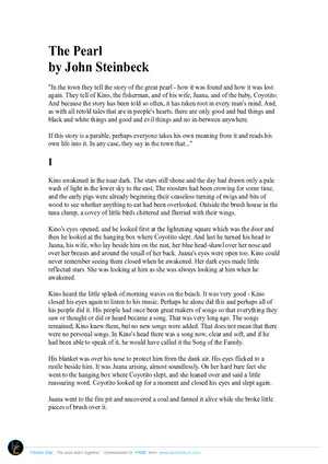 The Pearl John Steinbeck - Preview